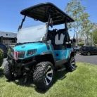 2025 Evolution D5 Maverick 2+2 Pearl White lifted four-passenger lithium golf cart stock EMT-24905