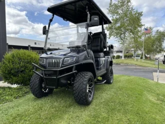 2025 Evolution D5 Maverick 2+2 Arctic Grey lifted four-passenger lithium golf cart stock EMT-24907