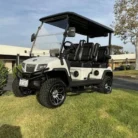 2025 Evolution D5 Maverick 4 Plus Pearl White lifted lithium golf cart with Black seats stock EMT-24914