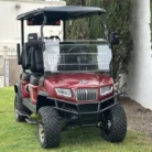 2025 Evolution D5 Maverick 4 Plus Flamenco Red lifted lithium golf cart stock EMT-24935