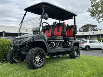 2025 Evolution D5 Maverick 4 Plus Black Sapphire lifted lithium golf cart stock EMT-24937