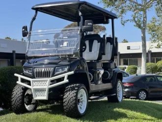 2025 Evolution D5 Maverick 4 Plus Black Sapphire custom lifted lithium golf cart stock EMT-24939