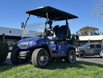2025 Evolution D5 Ranger 2+2 Portimao Blue lithium golf cart, SKU EMT-25403