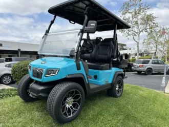 2025 Evolution D5 Ranger 2+2 Sky Blue lithium golf cart, SKU EMT-25405