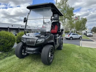2025 Evolution D5 Ranger 2+2 Black Sapphire lithium golf cart, SKU EMT-25455