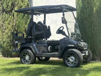2025 Evolution D5 Ranger 2+2 Plus Black Sapphire lithium golf cart, SKU EMT-25466