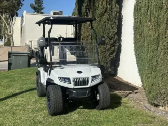 2025 Evolution D5 Ranger 2+2 Plus Pearl White lithium golf cart, SKU EMT-25467