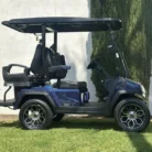 2025 Evolution D5 Ranger 2+2 Plus Mediterranean Blue lithium golf cart, SKU EMT-25470