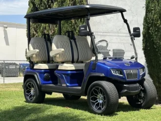 2025 Evolution D5 Ranger 4 Pearl White lithium golf cart, SKU EMT-25525