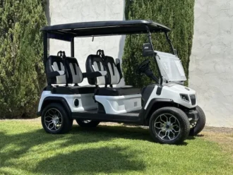 2025 Evolution D5 Ranger 4 Portimao Blue lithium golf cart, SKU EMT-25526