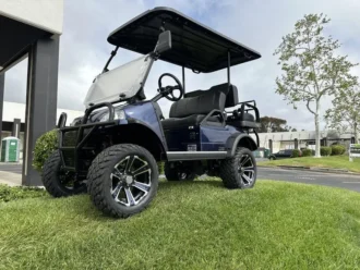 2025 Evolution Forester 4 Plus Mediterranean Blue lifted lithium golf cart, SKU EMT-25738