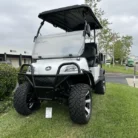 2025 Evolution Forester 4 Plus Pearl White lifted lithium golf cart, SKU EMT-25739