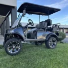 2025 Evolution Forester 4 Plus Arctic Grey lifted lithium golf cart, SKU EMT-25741