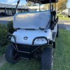 2025 Evolution Forester 6 Plus Pearl White lifted lithium golf cart, SKU EMT-25816