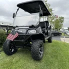 2025 Evolution Forester 6 Plus Black Sapphire lifted lithium golf cart, SKU EMT-25821