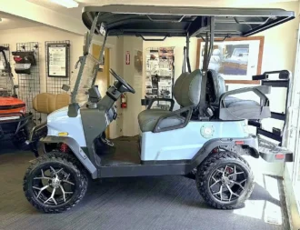 2026 Denago lifted four-passenger lithium LSV stock EMT-8979, Nomad XL versus Rover XL model verification
