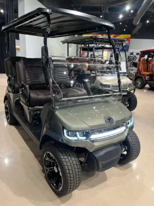2026 Tara Summit Air 4 Road green lithium golf cart with golf-bag attachment, SKU EMT-9214