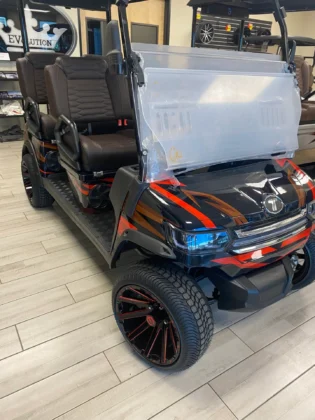Custom 2026 Tara Summit Air 4 Road black lithium golf cart, SKU EMT-9215