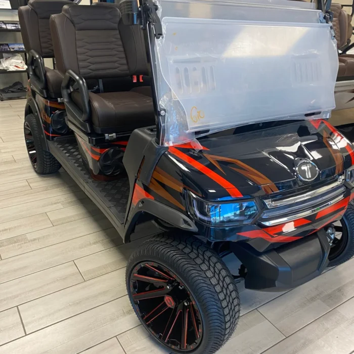 Custom 2026 Tara Summit Air 4 Road black lithium golf cart, SKU EMT-9215
