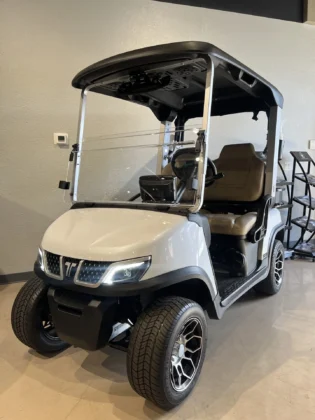 2025 Tara Spirit Pro white lithium golf cart with 10.1-inch touchscreen, SKU EMT-9327