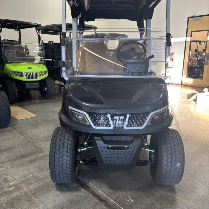 Custom 2025 Tara gray lithium golf cart with 10.1-inch touchscreen, SKU EMT-9376