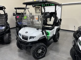 2025 Evolution white lithium golf cart, SKU EMT-9438