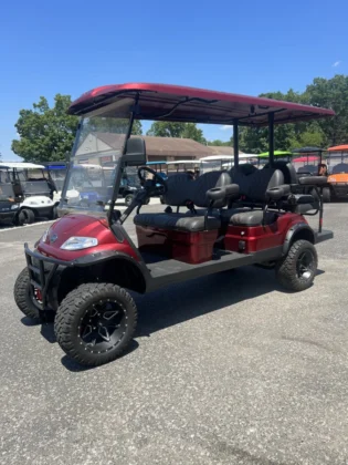 2024 Elite Alset EV6L Merlot Burgundy custom six-passenger LSV
