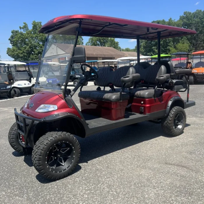 2024 Elite Alset EV6L Merlot Burgundy custom six-passenger LSV