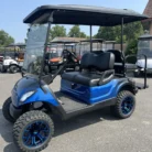 2015 Yamaha Drive Blue Black Fade EFI gas golf cart with 3-inch lift