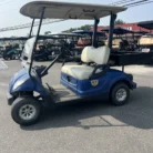 2016 Yamaha Drive Tanzanite Blue gas utility cart with rear steel utility bin