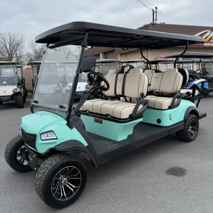 2025 Honor LSV Sea Foam Teal LUXE Edition six-passenger cart