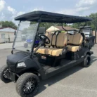 2024 Honor LSV G1 Matte Black 4+2 with Tan upholstery and deep-dish wheels