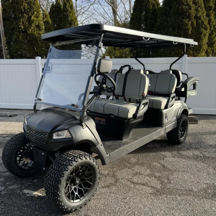 2024 Honor LSV G1 Matte Black 4+2 with 6-inch lift and Grey upholstery