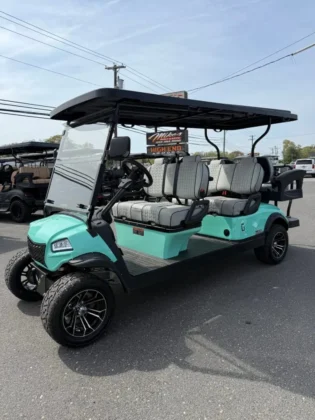 2025 Honor LSV Sea Foam Teal Premium Edition six-passenger cart