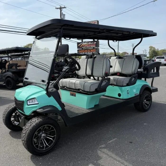 2025 Honor LSV Sea Foam Teal Premium Edition six-passenger cart