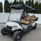 2025 Honor LSV G1 Pearl White 4+2 with Black wheels and Tan seating