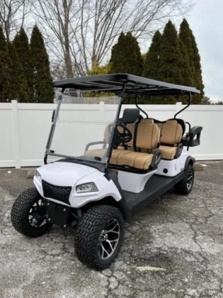 2025 Honor LSV G1 White 4+2 with 6-inch lift and Tan upholstery