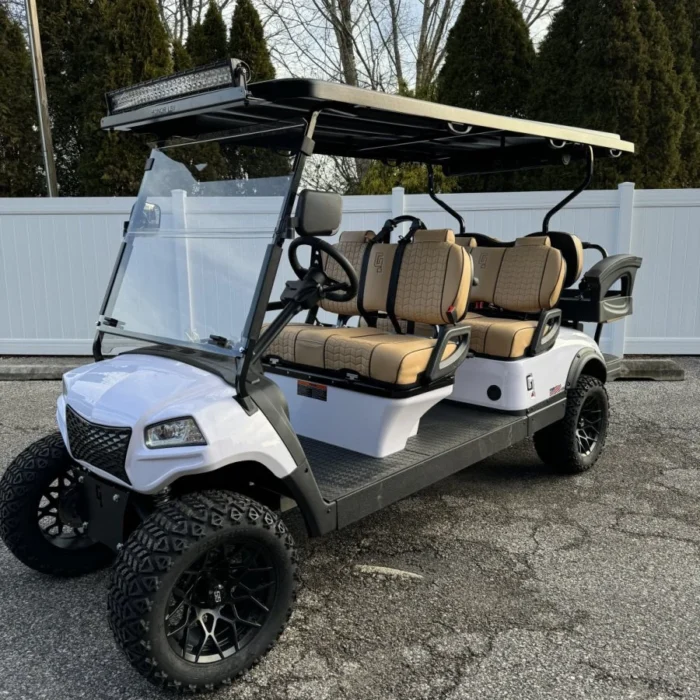 2025 Honor LSV G1 White 6-inch Loaded 4+2 lithium cart