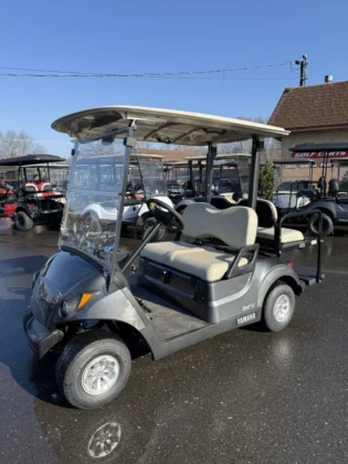 2023 Yamaha Drive2 Carbon Grey Metallic EFI Quietech gas golf cart