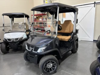 Custom 2025 Tara Spirit Pro Arctic Gray lithium golf cart with 9-inch touchscreen, stock QC1100