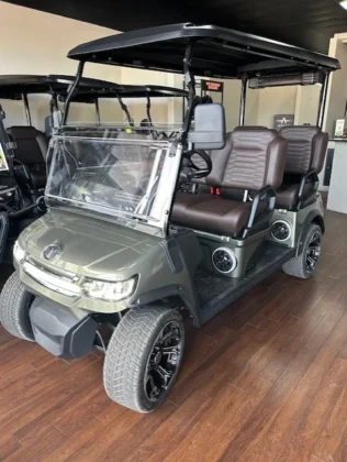 2026 Tara Summit Plus 4 Road Aventurine Green Gloss lithium golf cart, stock T306065