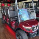 Evolution D-MAX GT6 Flamenco Red lithium golf cart