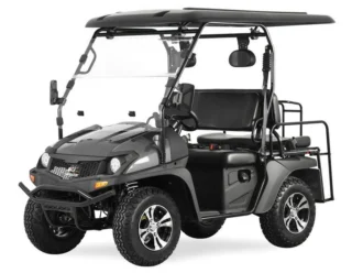 TrailMaster Taurus 450-GX Long Roof 4-Seat UTV/Golf Cart, 4X4 Side-by-Side with High/Low Gear, Rear Seat Converts to Cargo Area