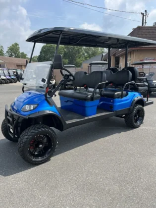 2022 ICON i60L Custom Electric Blue Metallic six-passenger LSV
