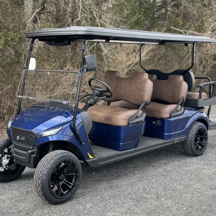 2025 MadJax X6 Admiral Blue Metallic lithium LSV with Ranch Brown upholstery