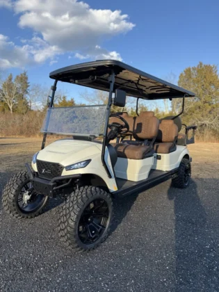 2025 MadJax X6L Pearl White Metallic lithium LSV with Ranch Brown upholstery