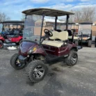 2017 Yamaha Drive2 electric golf cart in Black Cherry Metallic with 6-inch lift