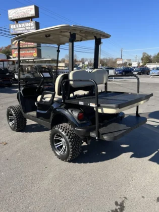 2017 Yamaha Drive2 electric golf cart in Black Metallic with 6-inch lift