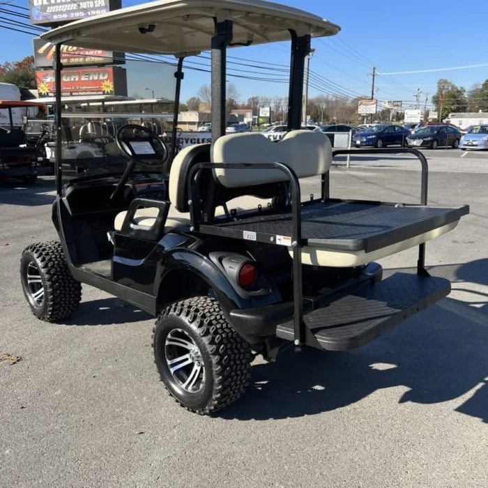 YD26BLMTN-002-IMG_9614-scaled-1.webp 2017 Yamaha Drive2 electric golf cart in Black Metallic with 6-inch lift