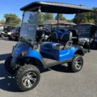 2018 Yamaha Drive2 electric golf cart with Blue and Black Fade and 6-inch lift